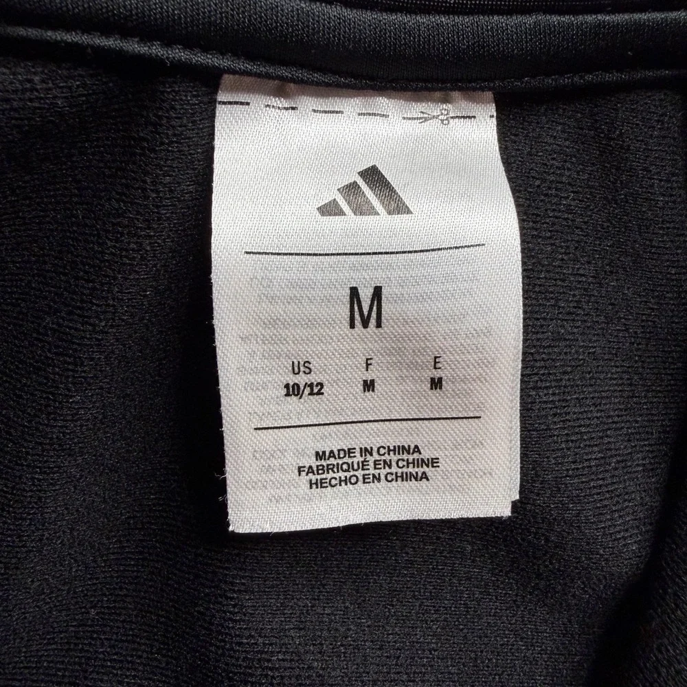 Adidas Youth Black 3-Stripe Full Zip Track Jacket Size M 10/12 AG10740